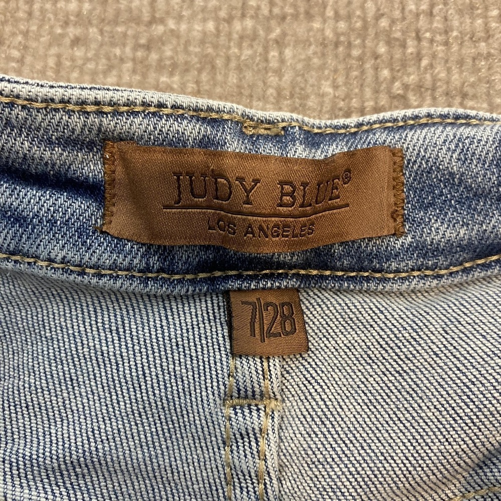 Judy Blue Wide Leg Jeans Womens 7/28 Blue Med Wash High Rise Stretch JB88766MD - Picture 3 of 13
